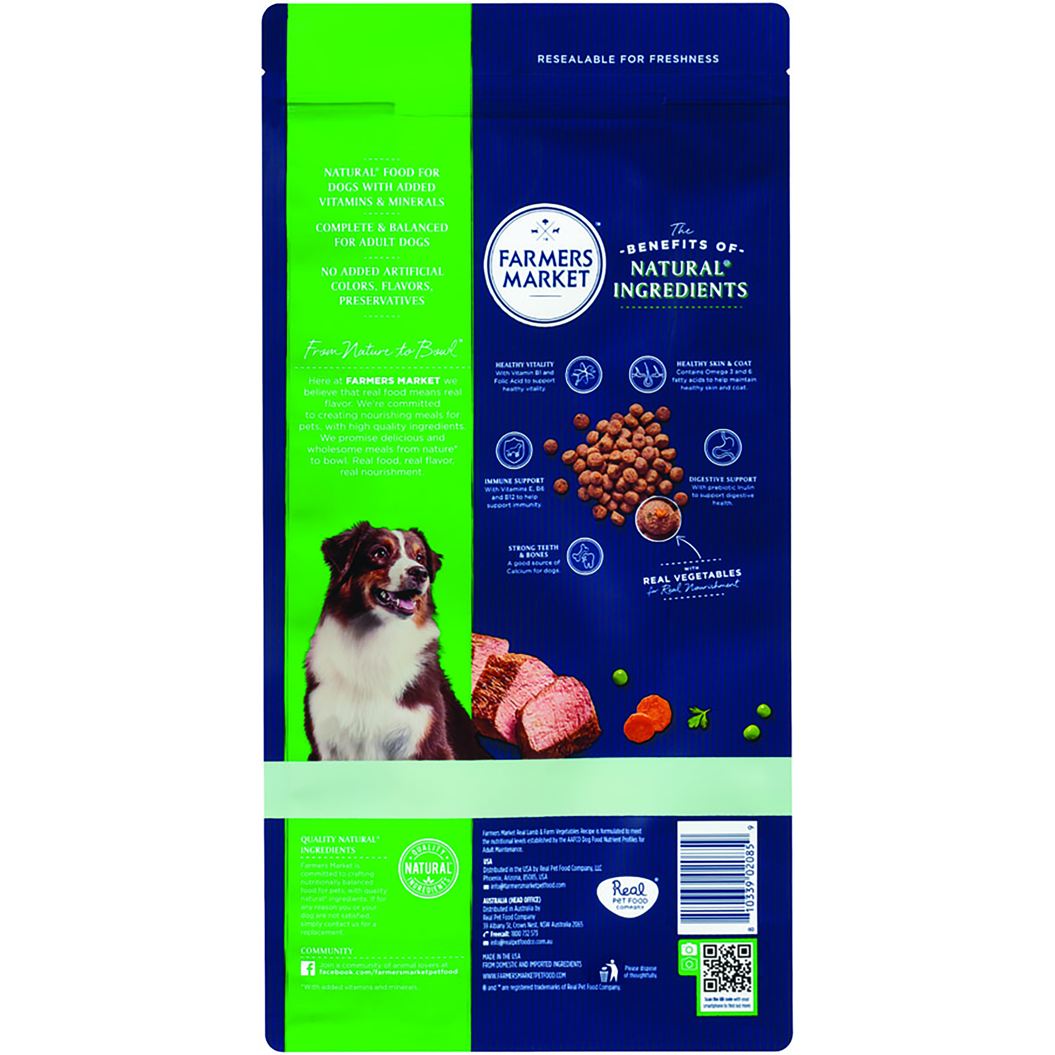 Farmers Market Real Lamb & Farm Vegetables Recipe Dry dog food