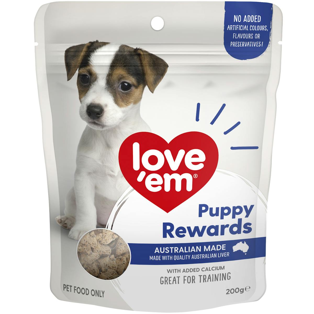 Love'em | Puppy Rewards | Train dog | Front of pack