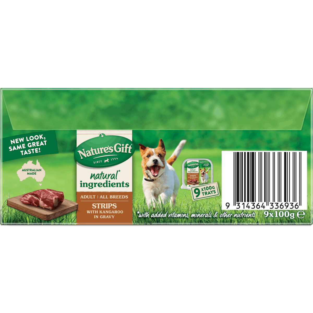 Nature’s Gift | Kangaroo in Gravy | Wet dog food | Back of pack