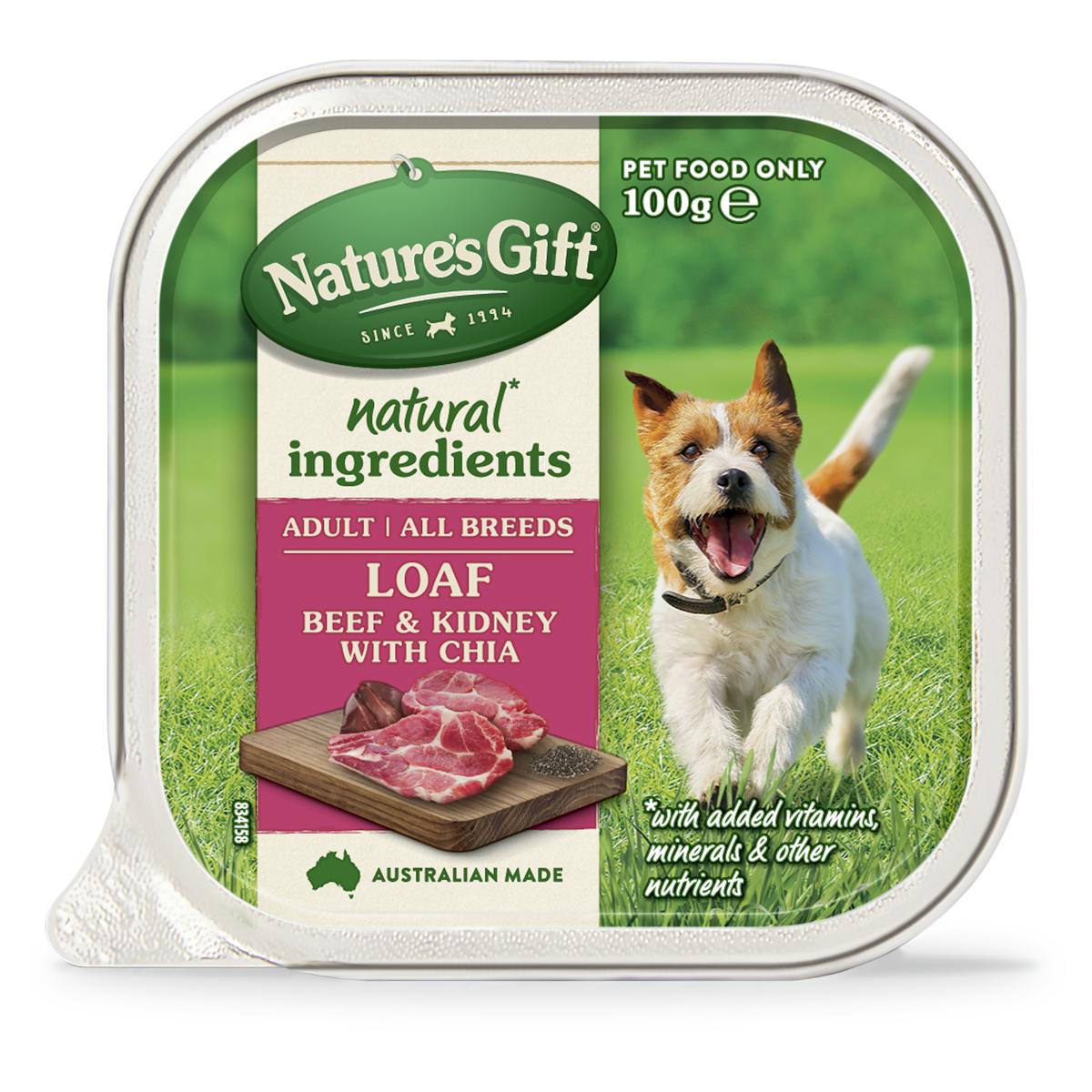 Nature’s Gift | Beef & Kidney with Chia | Wet dog food