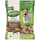 Nature’s Gift | Meatballs with Kangaroo, Sweet Potato & Peas | Chilled dog food | Front of pack
