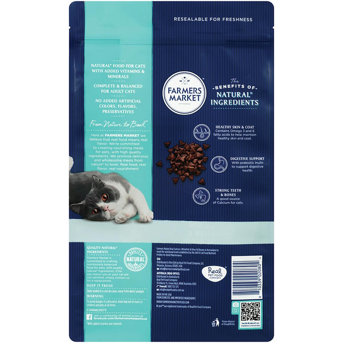 Farmers Market Real Salmon Whitefish Olive Oil Recipe Dry Cat