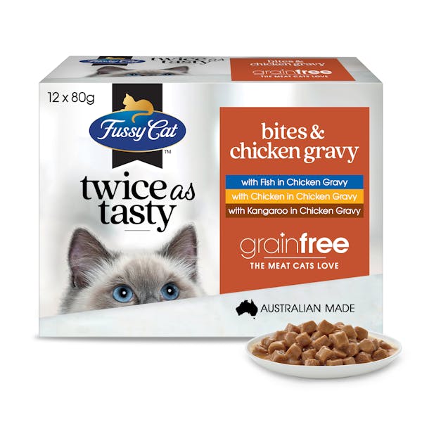 Fussy Cat | Bites & Chicken Gravy | Wet Cat Food | Front of pack