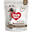 Love'em | Beef Liver Brownies | Indulge dog | Front of pack