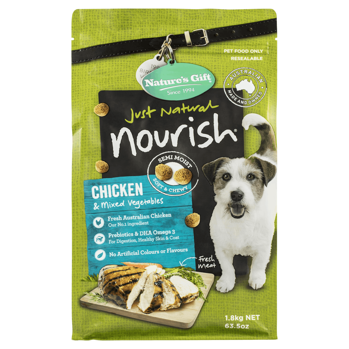 Nature’s Gift | Chicken & Mixed Vegetables | Dry dog food | Front of pack