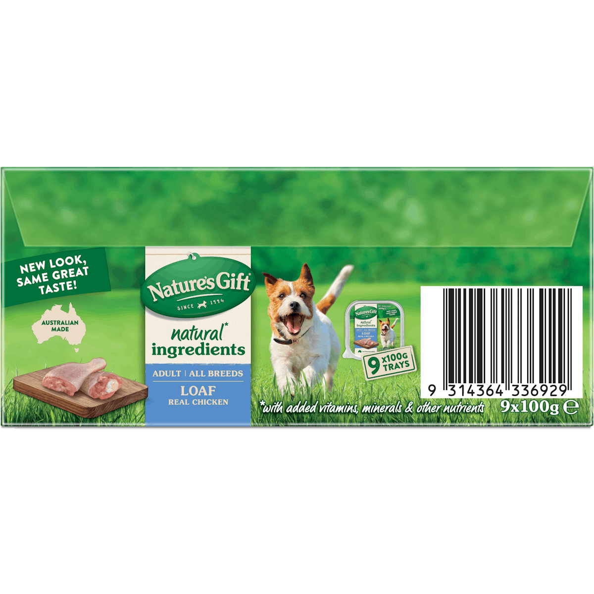 Nature’s Gift | Real Chicken | Wet dog food | Back of pack