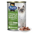 Fussy Cat | Chicken & Lamb with Rosemary Flavour 400g | Wet Cat Food | Front of pack