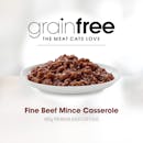Fussy Cat | Beef Mince Casserole 400g | Wet Cat Food | Right of pack