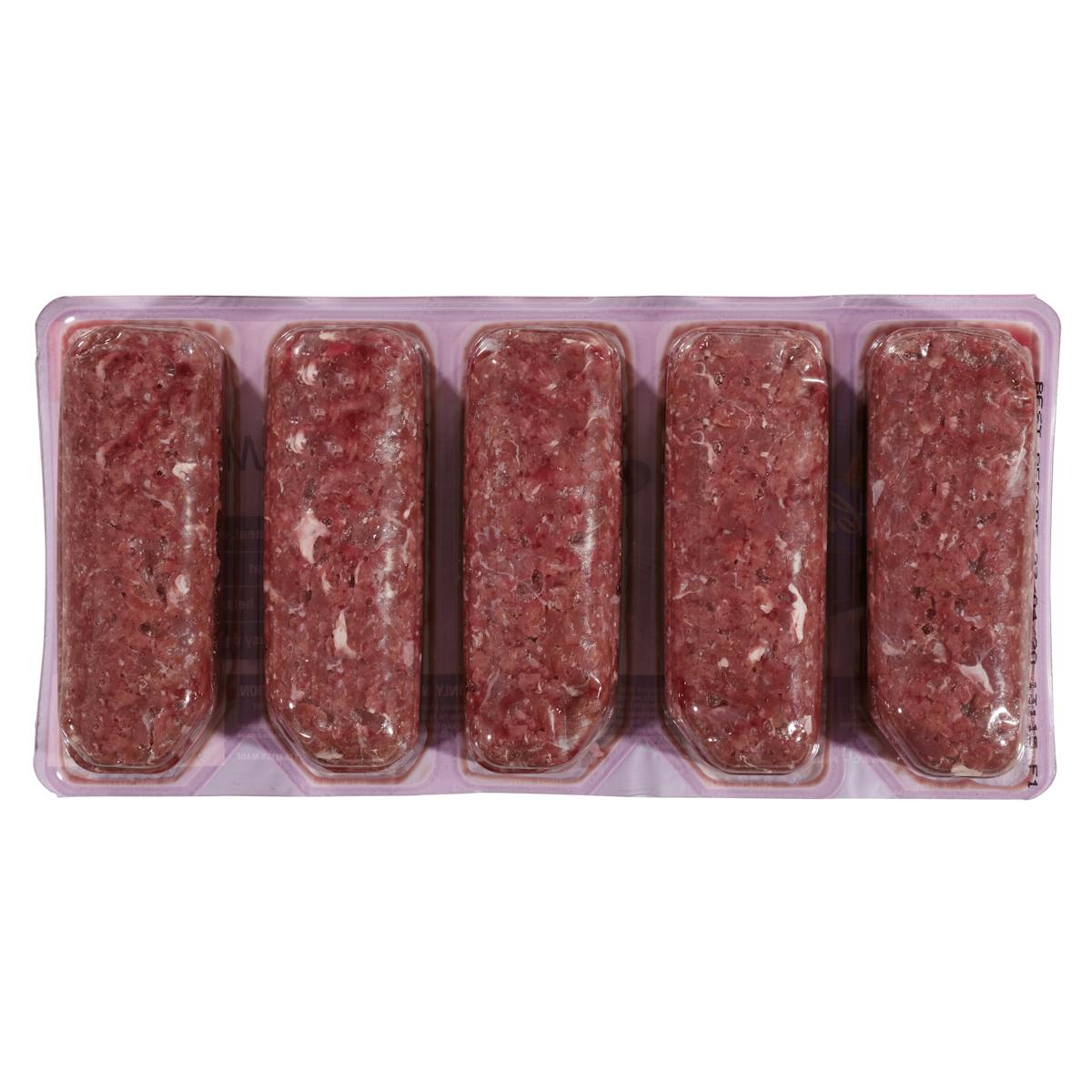 Fussy Cat | Prime Steak Mince 5 x 90g | Chilled cat food | Back of pack