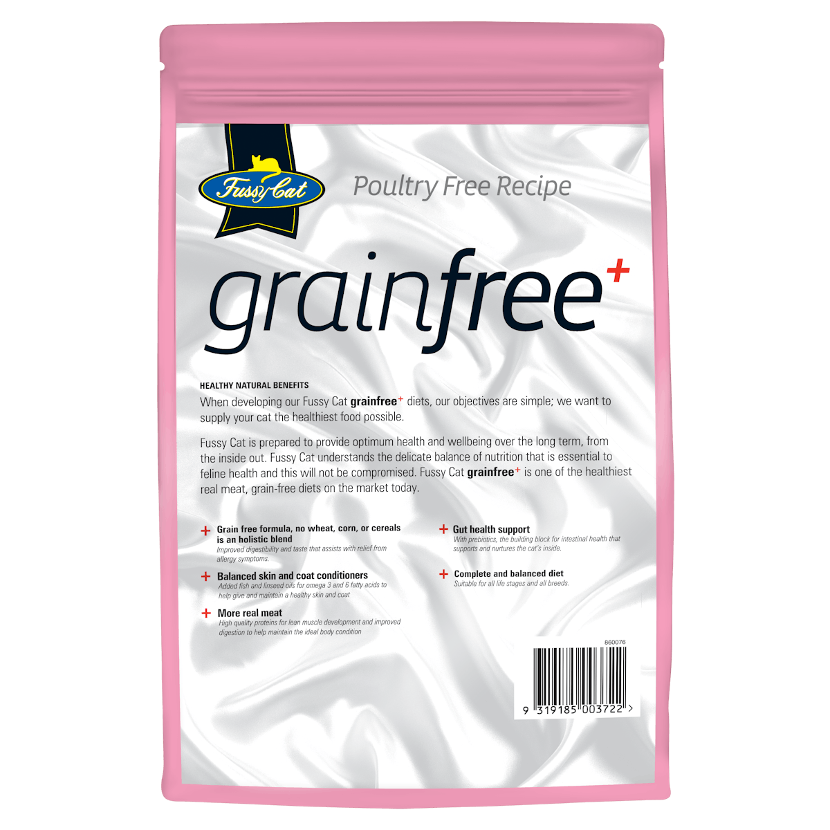 Fussy Cat | Kitten Oceanfish with Olive Oil | Dry cat food | Back of pack