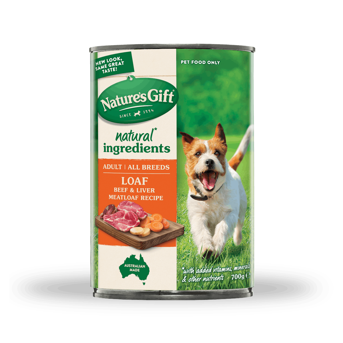 Nature’s Gift | Beef & Liver Meatloaf Recipe | Wet dog food | Front of pack