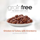 Fussy Cat | Chicken and Turkey with Cranberry 85g | Wet Cat Food | Right of pack