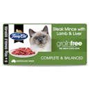 Fussy Cat | Finest Steak Mince with Lamb & Liver Flavour 5 x 90g | Chilled cat food | Front of pack