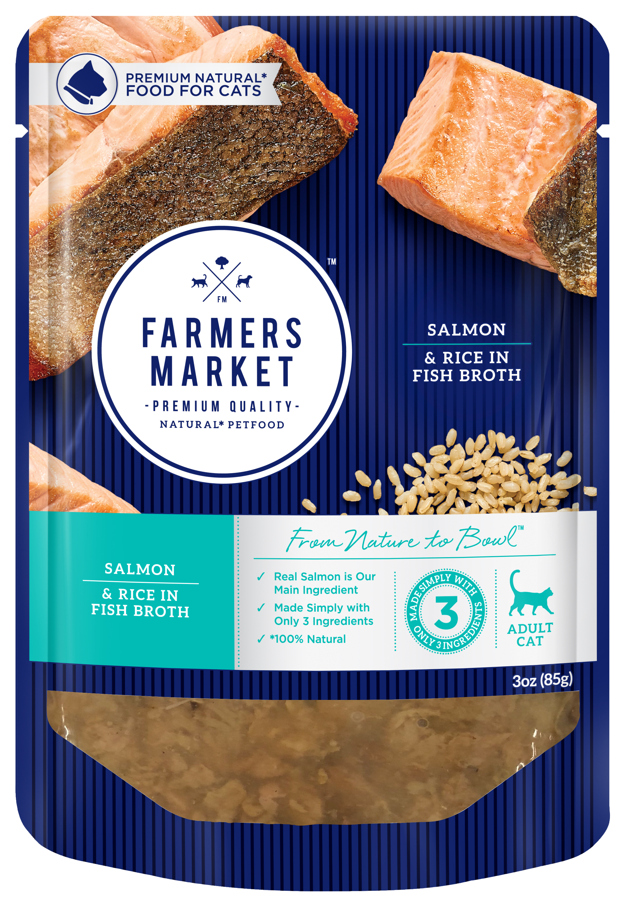 Farmers Market Salmon and Rice in Fish Broth Wet Cat Food